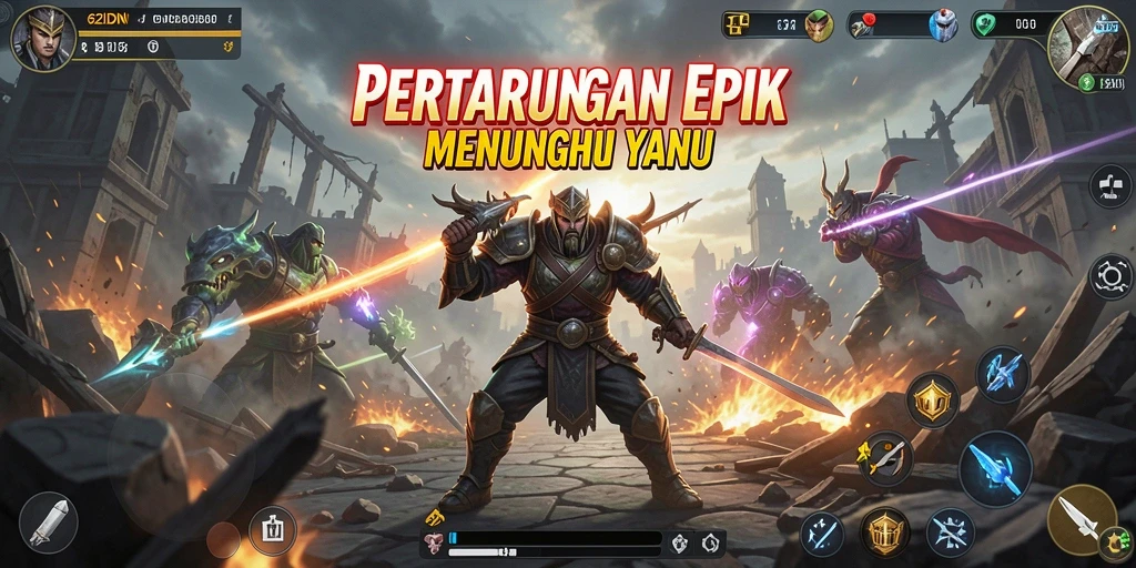 Tampilan utama gameplay 62IDN yang seru dan mendebarkan.