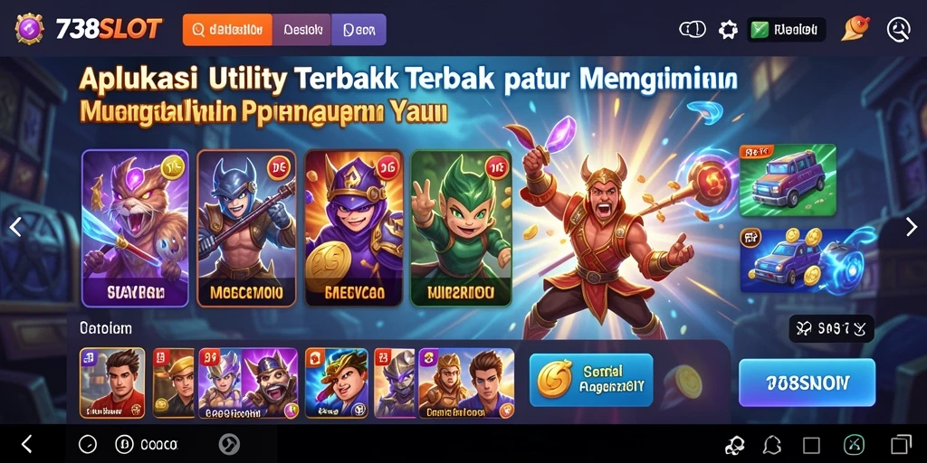 Tampilan antarmuka 738SLOT yang modern dan intuitif.