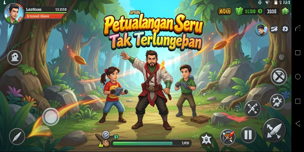 Tampilan gameplay menakjubkan dari AP686 dengan petualangan seru.
