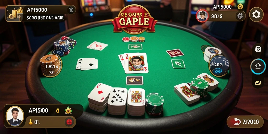 Gameplay seru Gaple di API5000 yang menantang.