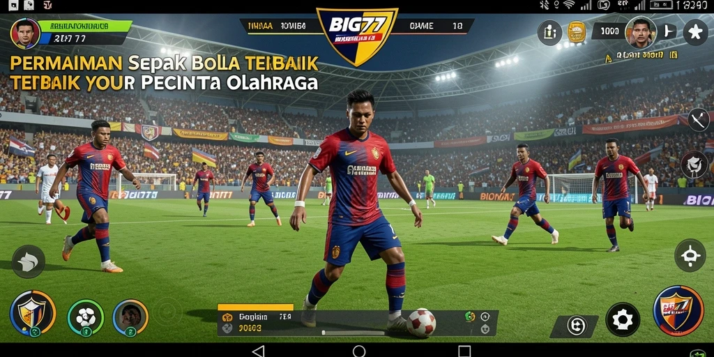 Tangkapan layar dari gameplay <strong>BIG77</strong> menampilkan aksi seru dalam pertandingan sepak bola.