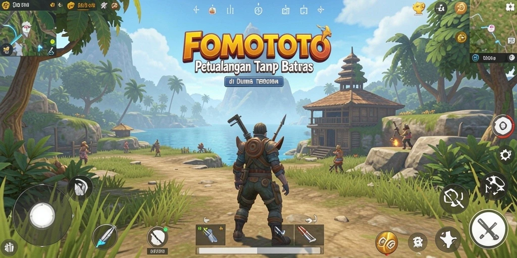 Tampilan gameplay Open World yang memukau di FOMOTOTO.