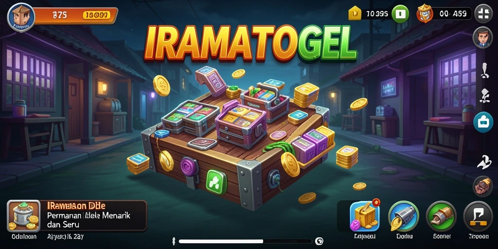 Screenshot gameplay IRAMATOGEL menampilkan elemen Idle yang menarik dan interaktif.