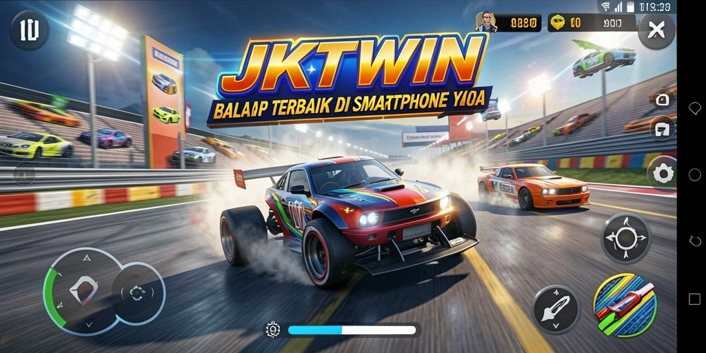 Tampilan menarik dari JKTWIN saat balapan di lintasan.