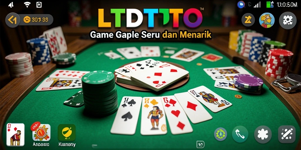 Tampilan screenshot utama LTDTOTO saat bermain Gaple secara online.