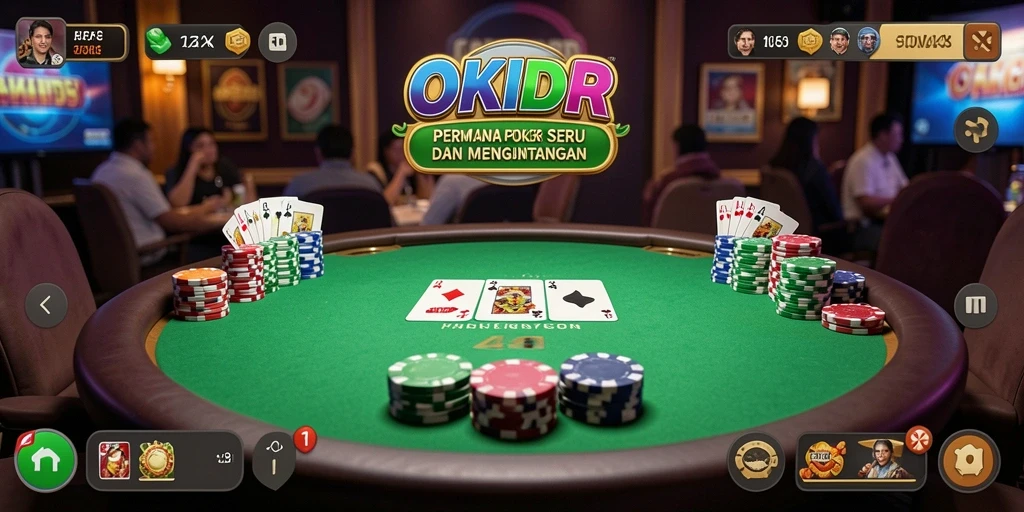 Gameplay mendebarkan di OKIDR dengan berbagai pilihan meja poker.