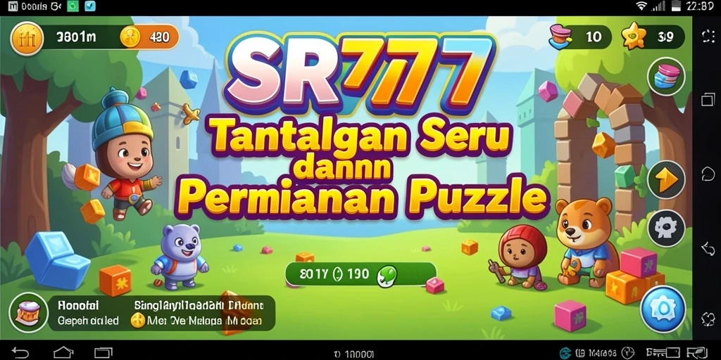 Tampilan gameplay menarik dalam game Puzzle SR777.