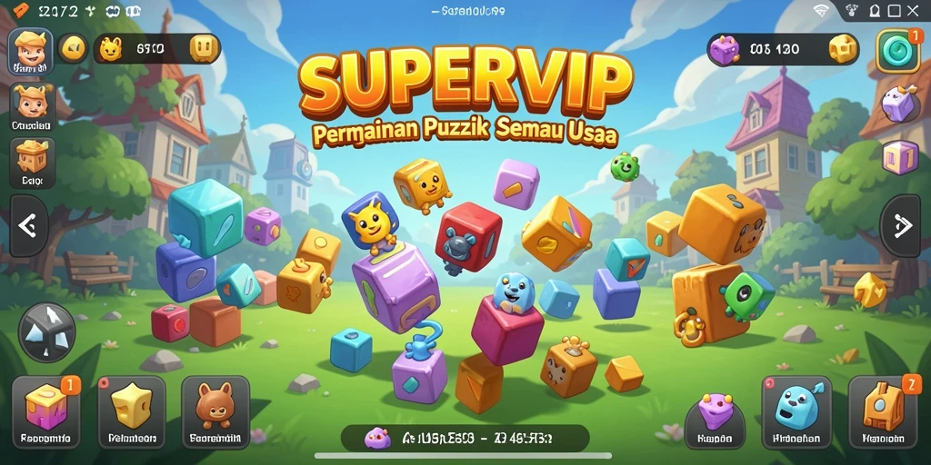 Tampilan gameplay menarik dari SUPERVIP dengan berbagai teka-teki puzzle.