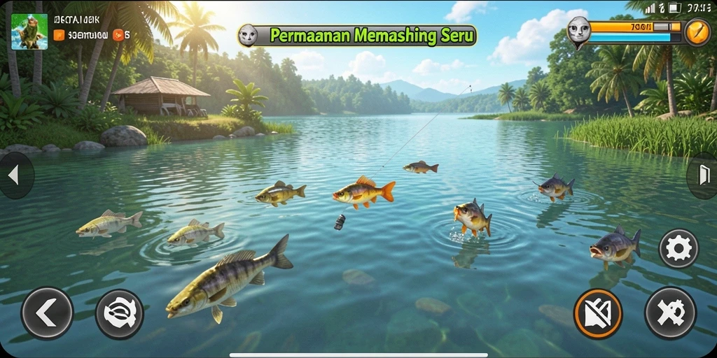 Tampilan gameplay memancing yang menakjubkan di ZK7.